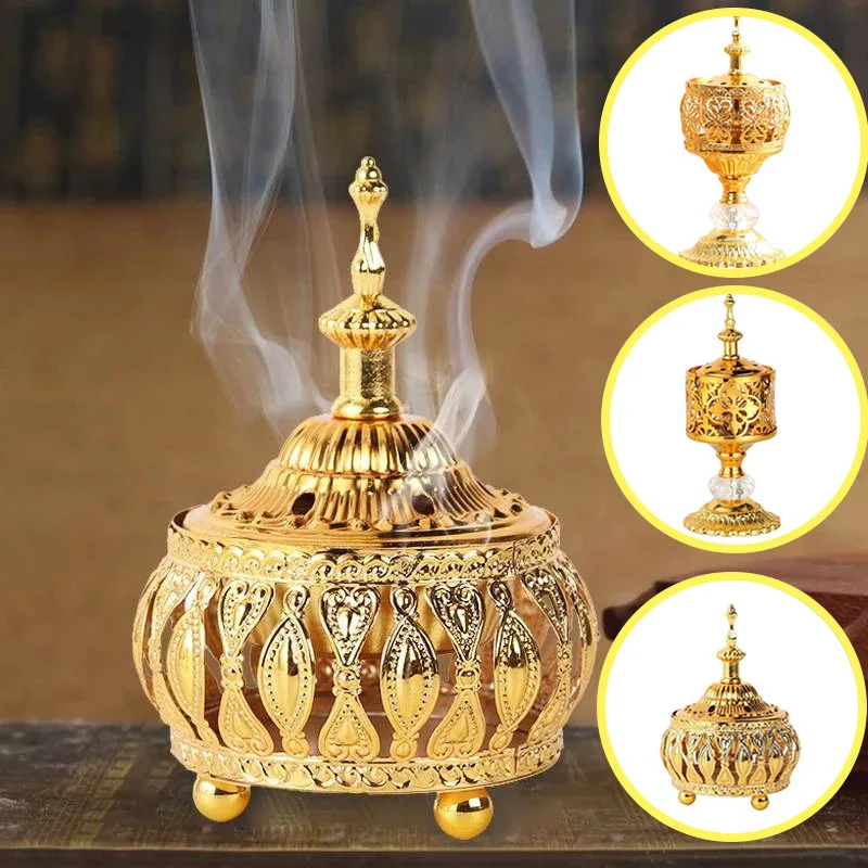 Middle East Incense Burner For Home Yoga Spa Aromatherapy  Ornaments Arabic Metal Incense Burner Spiritual Decor Retro Style