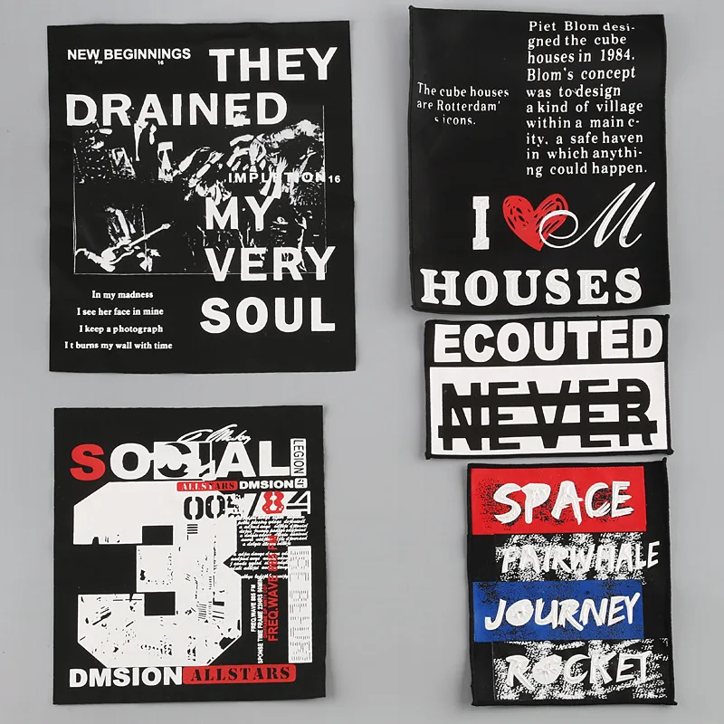 Fashion Letter Patch Clothing Colorful Decorative Accessories Big Size Badge Label | Аксессуары для одежды