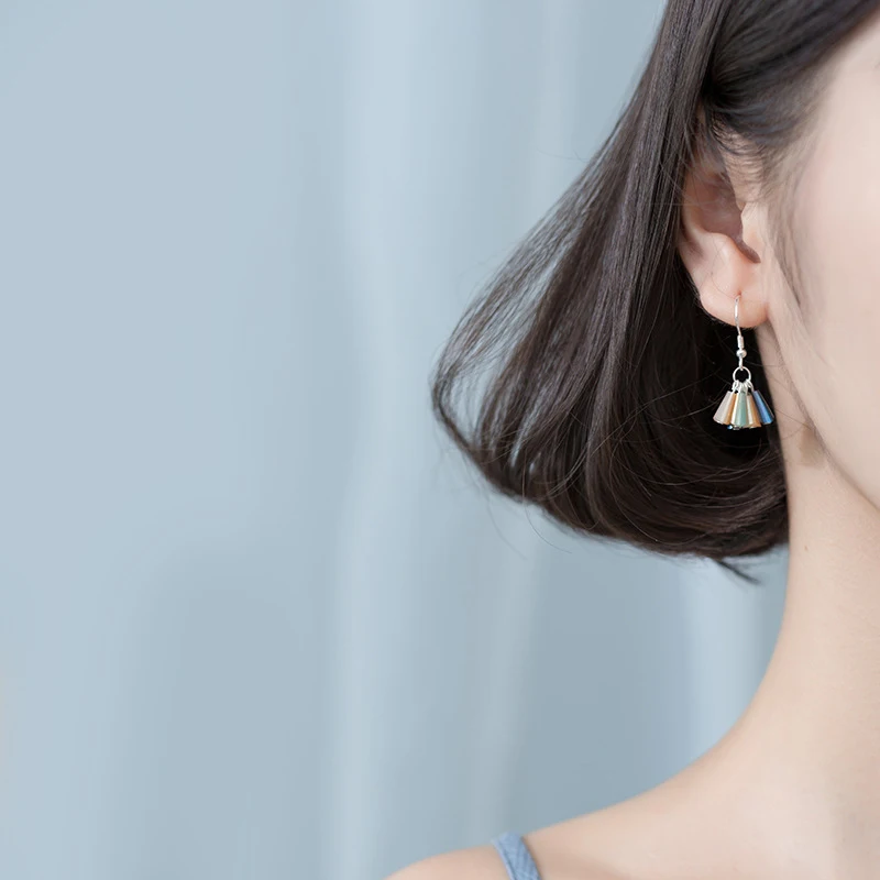 Modian Elegant Tassel Multicolor Sparkling Drop Earrings Trendy 925 Sterling Silver Luxury Dangle Earring For Women Jewelry Gift | Украшения