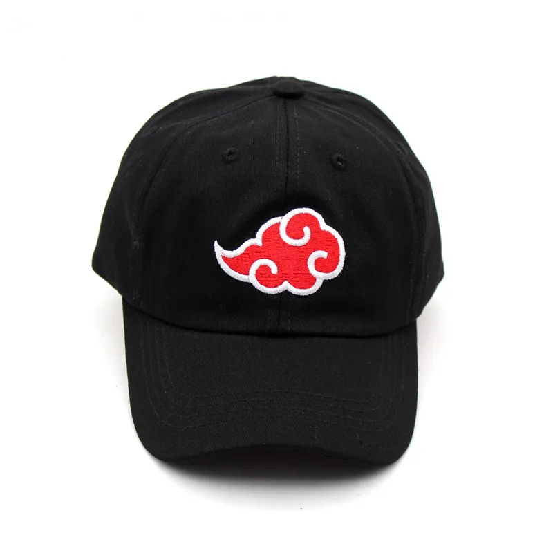 Аниме Наруто Akatsuki шляпы для косплея Учиха Итачи хлопок Красное Облако вышивка кепки s Бейсболка Путешествия Открытый шляпа Регулируемая Новинка