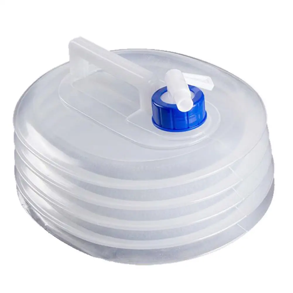 

Car Water Bucket Portable Water Bag Outdoor Folding Bucket With Faucet PE Food Grade Water Storage Bag For Camping Hiking