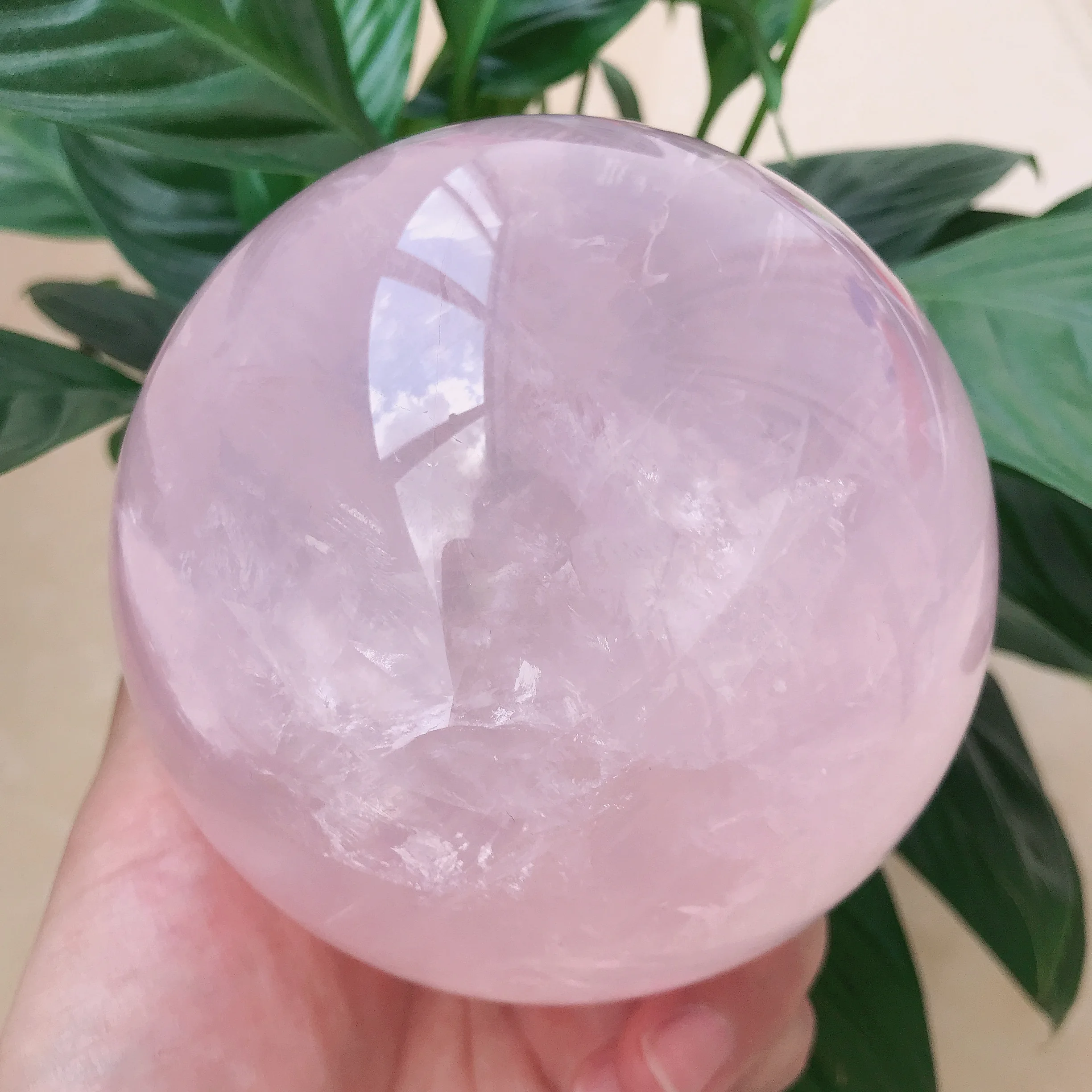 

The best!Natural Crystal Rose Quartz Ball Energy Healing Stone Living Room Home Accessories