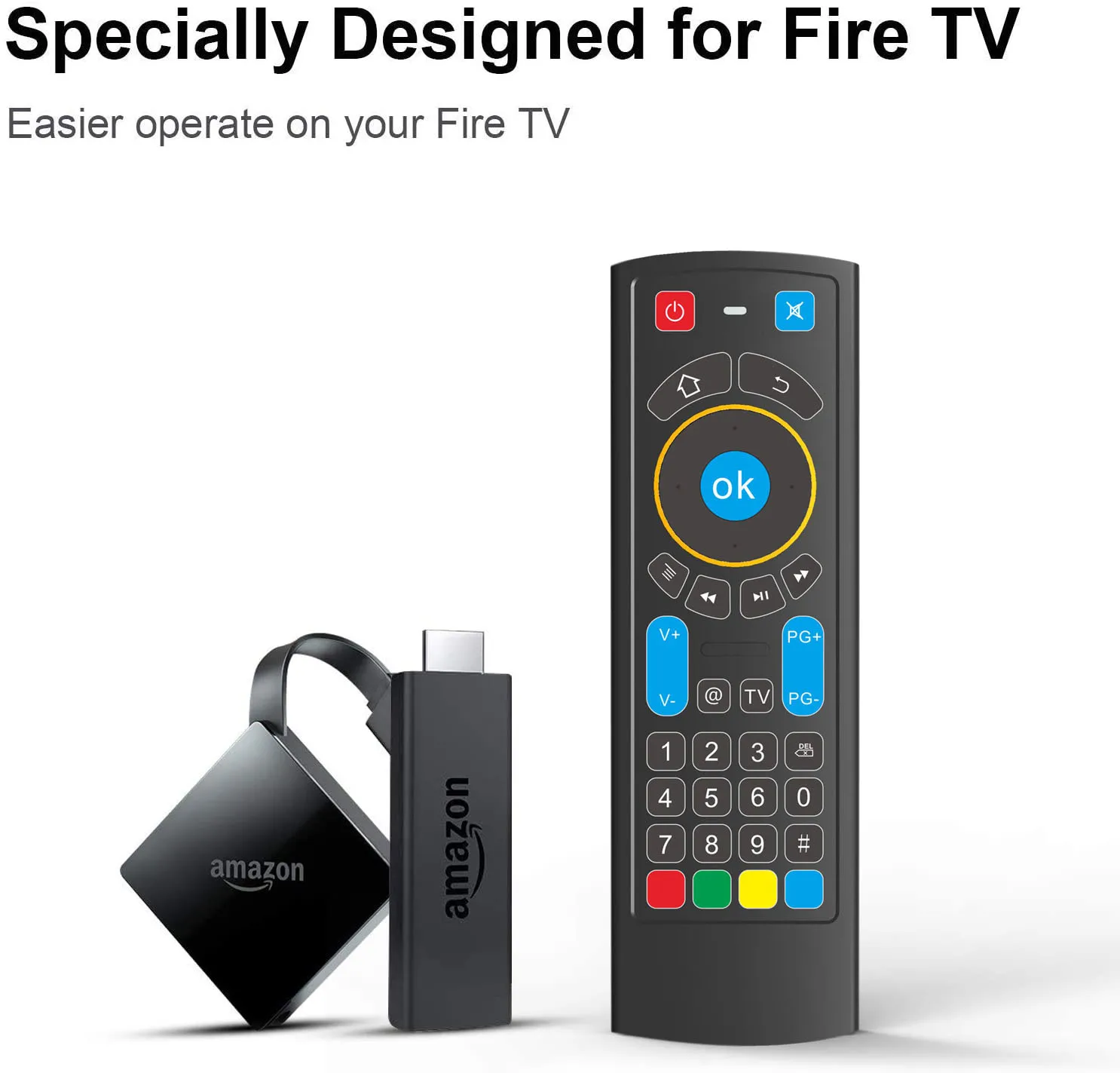 Сменный смарт пульт дистанционного управления ACEMAX для Amazon Fire TV и Stick Android Box Windows PI