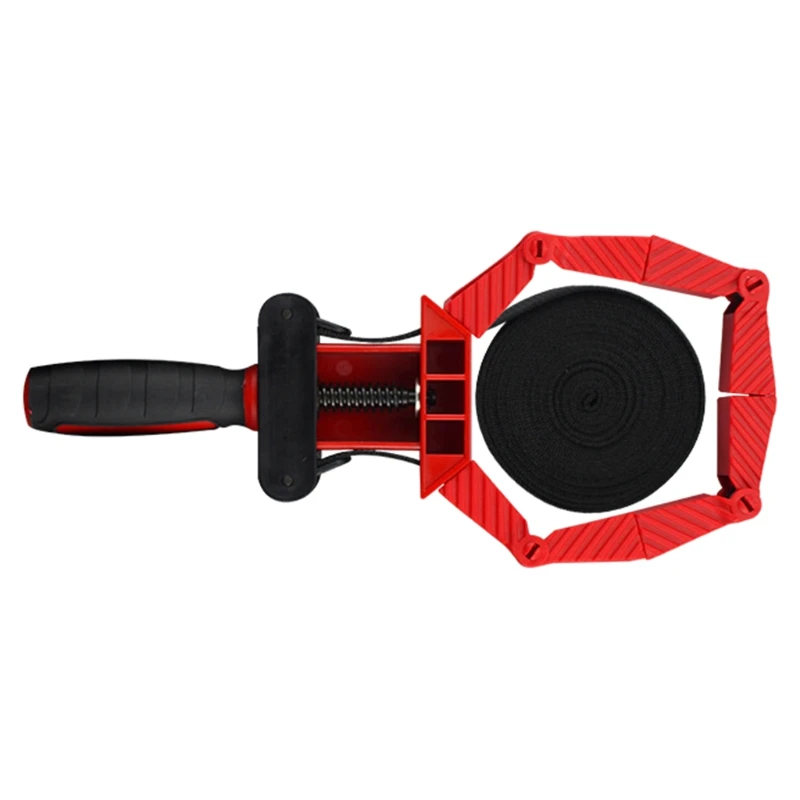 

N0HB 4m Woodworking Band Strap Clamp Wear-resistant Strap Ratchet Corner Miter Vise Framing Tool for Woodworker DIY Craft