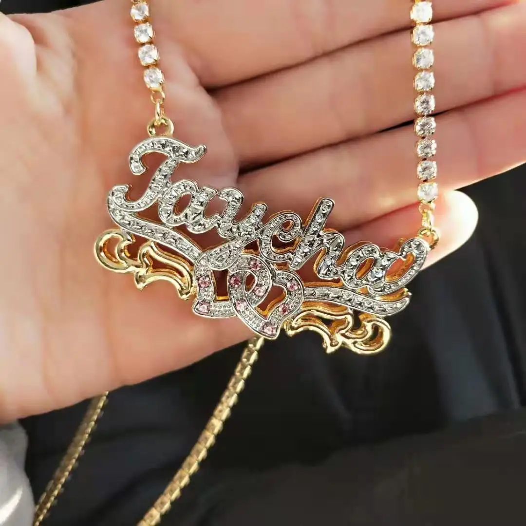 DOREMI 3D Tennis Chain Custom Name 