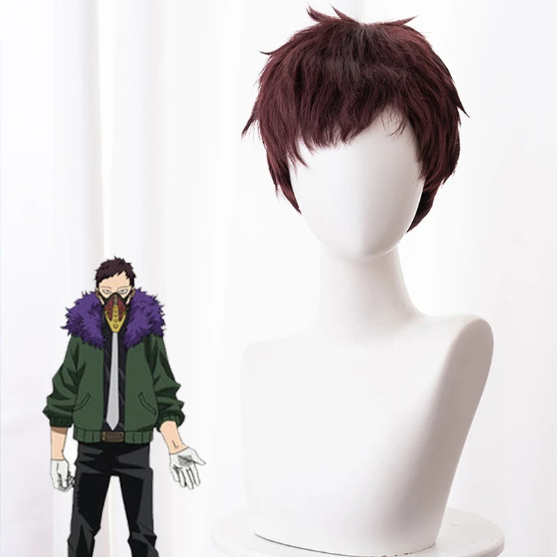 Парик для косплея аниме Моя геройская Академия синтетический с коричневыми
