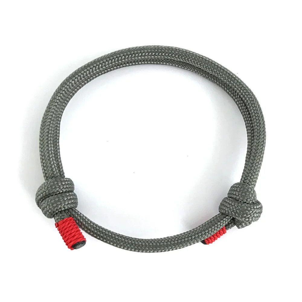Gray 550, браслет, браслет, парашютный шнур, регулируемый, для выживания, аварийный, вязанный, на открытом воздухе, для кемпинга, походов, браслет для женщин и мужчин - Цвет: Gray