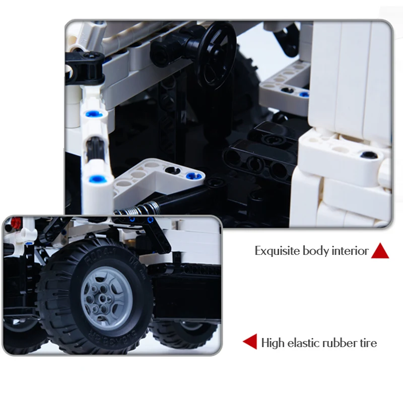 Hipac Technic 533Pcs Building Blocks RC Car Defender Toys Offroad Remote Control Cars Truck Brick for Kids SUV |