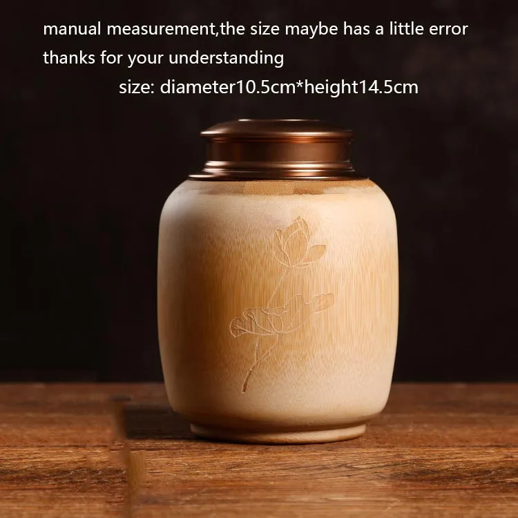 Бамбуковая чайная банка ручной работы контейнер для хранения кофейных зерен