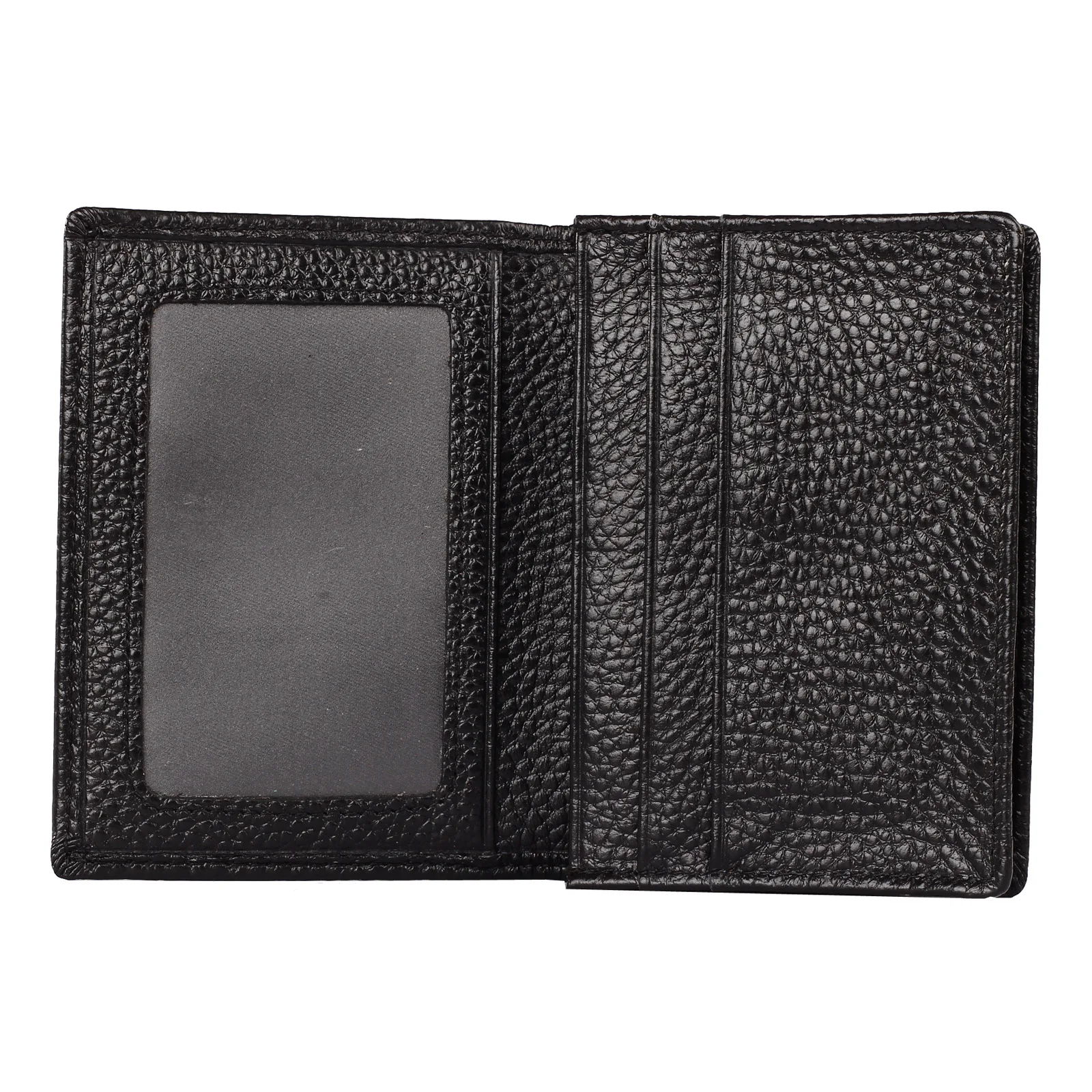 Визитница из натуральной кожи модный держатель для кредитных карт 2 складки