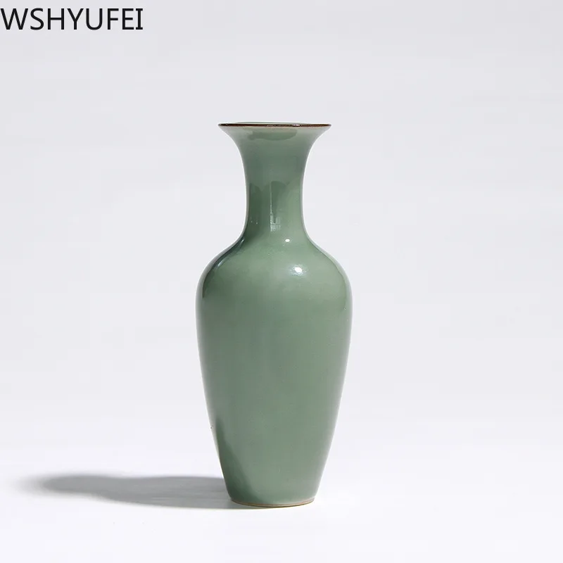 New style Celadon vase Flower arrangement hydroponic plant Office desktop fashion decoration Photo studio Decoration WSHYUFEI | Дом и сад