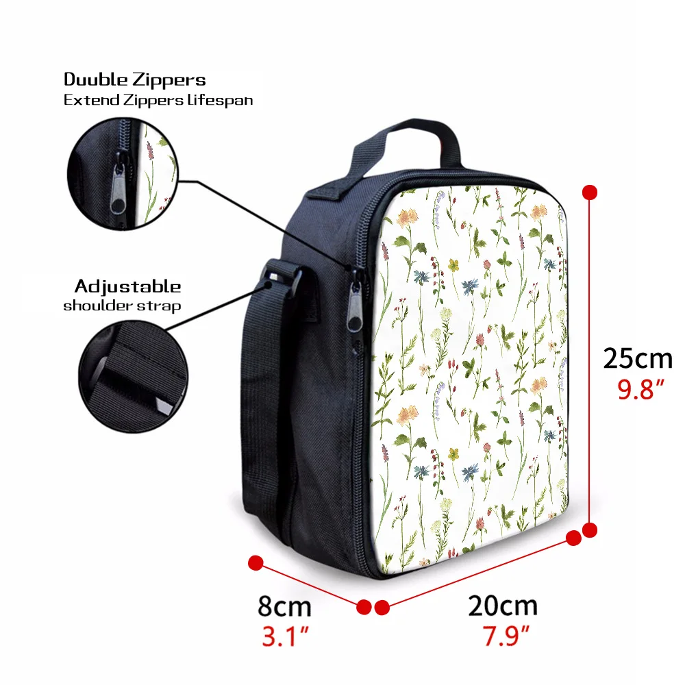 Insulated Lunch Bag Flower Garden Thermal Tote Bags Cooler Picnic Food Box For Kids Women Men | Багаж и сумки