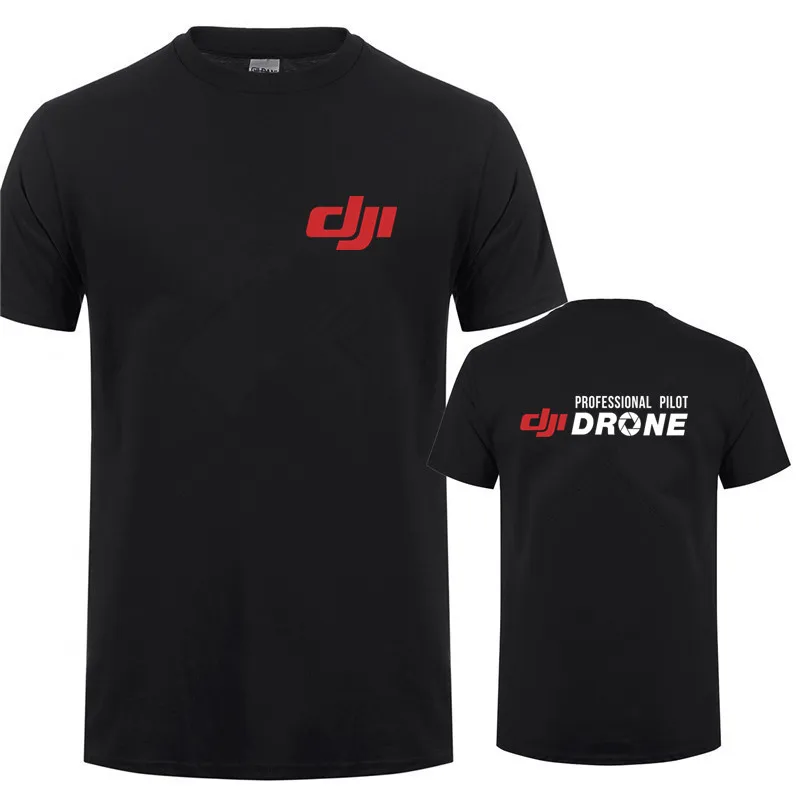 

Dji Professional Pilot Drone T Shirt Summer Short Sleeve Cotton DJI T-shirt Mans Tshirt