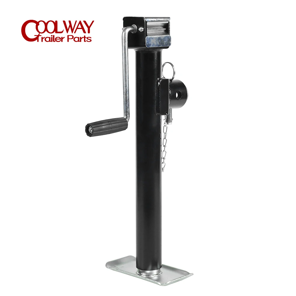 

Trailer Side Wind Jack 5000lbsX15" Lift Round Pipe Mount Swivel Stabilizer Leg RV Parts Camper Caravan Accessories