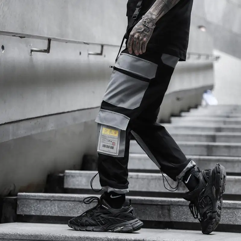 

Streetwear Hip-Hop Men's Pants Multi-Pocket Casual Harem Pants Fashion 2020 New Elastic Waist Sweatpants Male Jogger Trousers