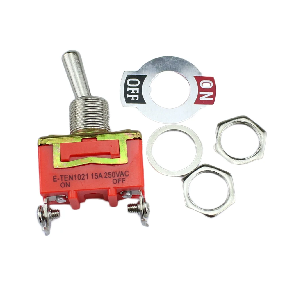 1 шт. AC 250V 15A 2 Pin DPDT On/Off позиции Мини тумблер E TEN1021 оранжевый|dpdt mini switch|dpdt toggle switchdpdt