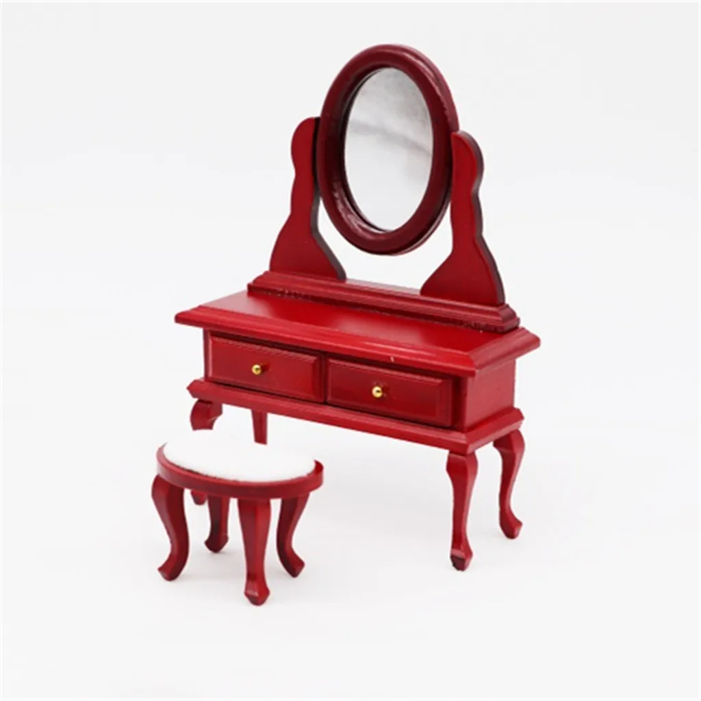 Мини-стул мини-туалетный столик 1:12 миниатюрная мебель для кукольного дома