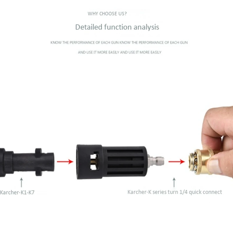 

for KARCHER K2 Series Conversion Joint Car Wash Nozzle & Pressure Washer Telescopic Rod Car Home Garden Floor Rotary