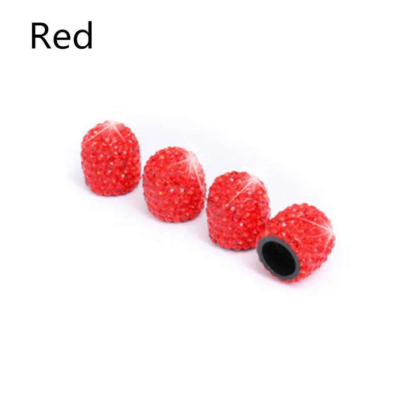Red 4 шт./лот, мини-стразы, колпачок для автомобильных шин, насадка, капот, авто Стразы, пылезащитные крышки для автомобильных шин, колпачок для автомобильных колес, декоративные аксессуары - Цвет: Red