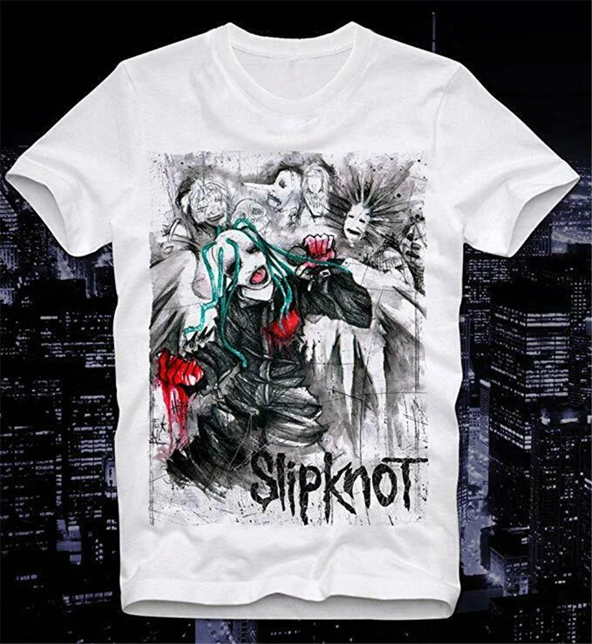 Окунь Slipknot музыкальный Тур 2019 унисекс футболка взрослый размер Винтажная