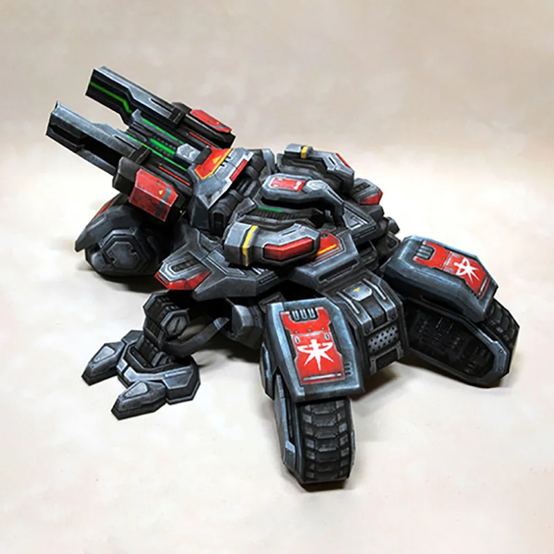 

21CM Star Craft Terran Tank 3D Paper Model Craft Star Craft Handmade Papercraft Art Battle Tank Model Toys for Children Adults