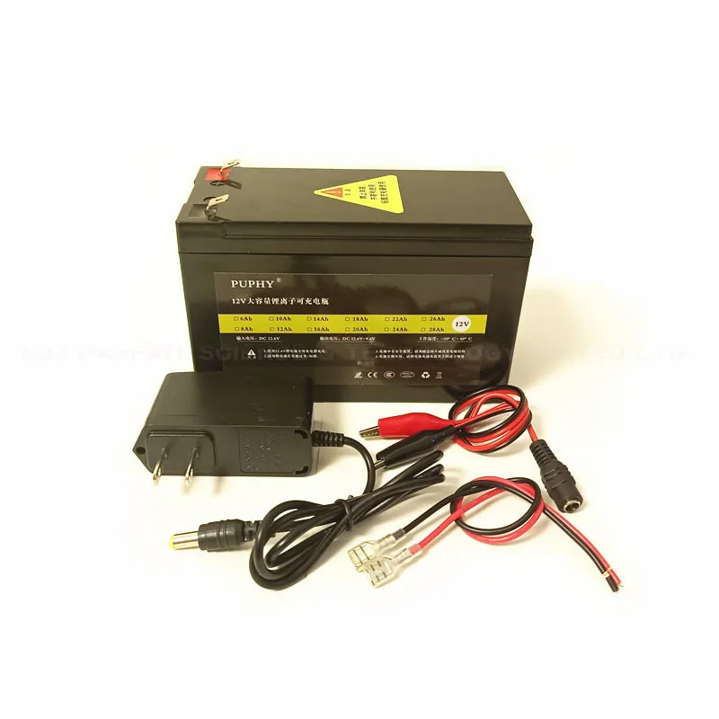 

Waterproof high drain 5C 12V 24AH-6AH Lithium-ion power battery electric devices bikes kids cars sprayer lights power supply