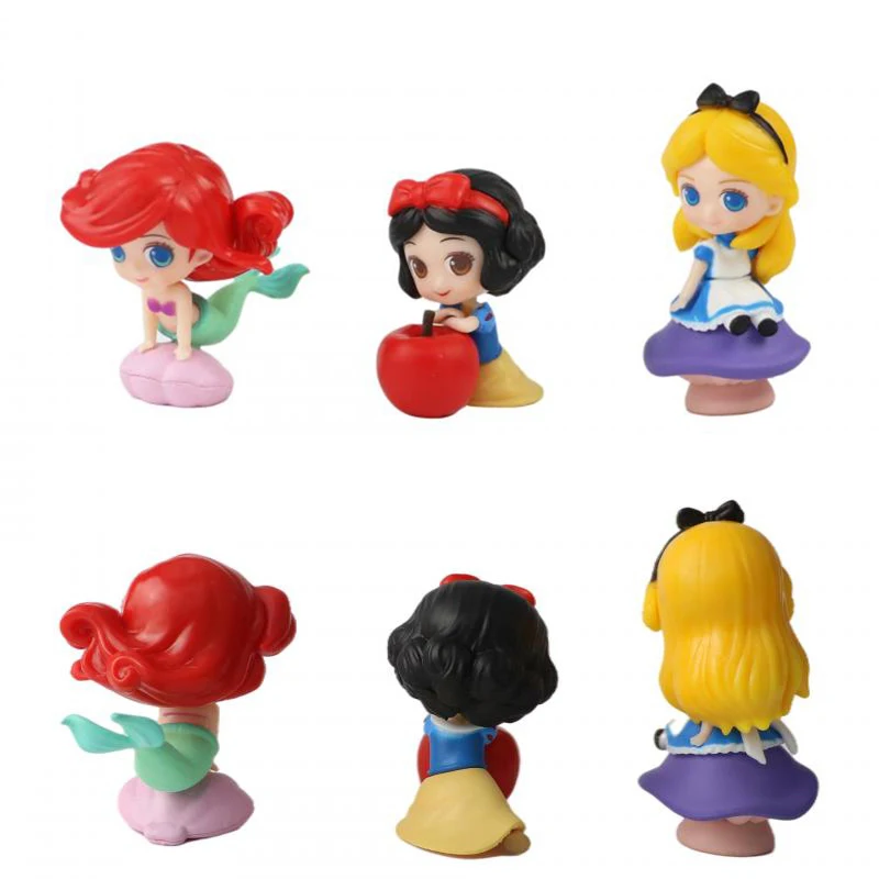 

Disney Princese Figure Kawaii Snow White Cinderella Little Mermaid Anime Figure Set of 3 Anime Figure Pvc Material Send A Gifts