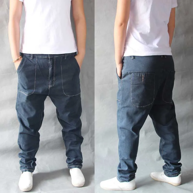 

Fashion Hip Hop Jeans Men Casual Denim Harem Pants Korean Style Tappered Trousers Loose Baggy Joggers Jeans Man Clothes