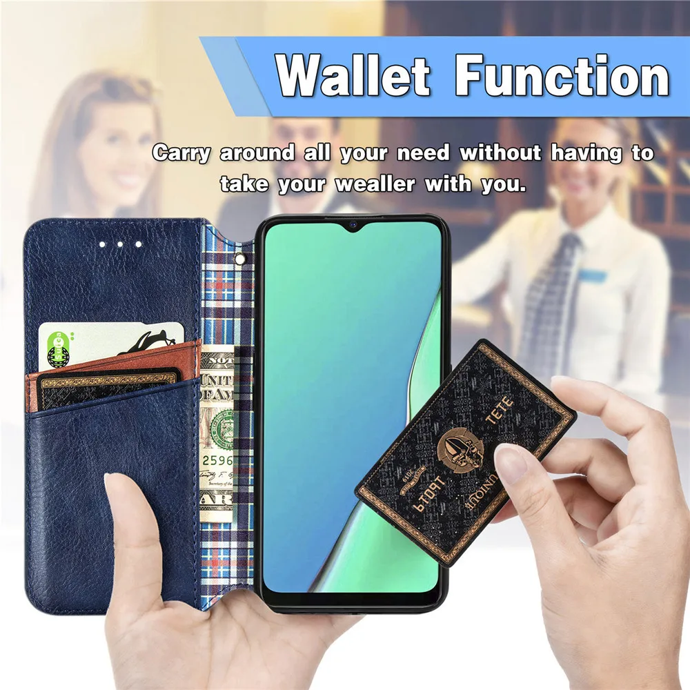 leather case for oppo a9 a31 a53 2020 c17 c15 c12 c11 reno 4 z realme 6i 6 pro x5 x7 f15 a91 a92 a72 a52 x2 lite phone bag cover free global shipping