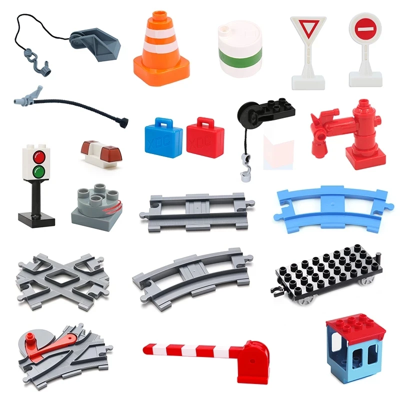 Большие размеры строительные блоки железнодорожные пути аксессуары для игровых