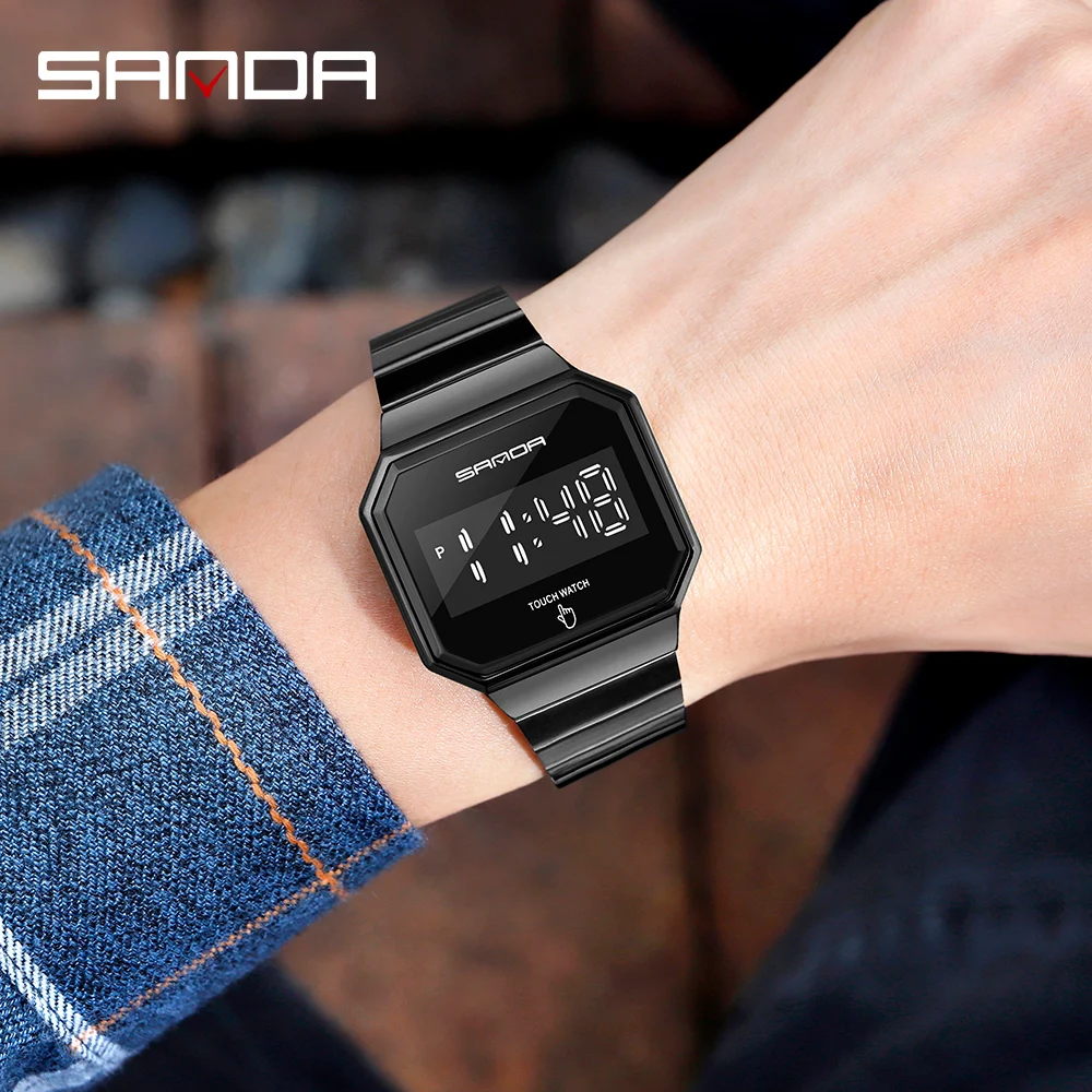 

New Fashion Sports Watches Man LED Touch Screen Electronic Shock Wristwatch Waterproof Digital Male Clock Relogio Masculino