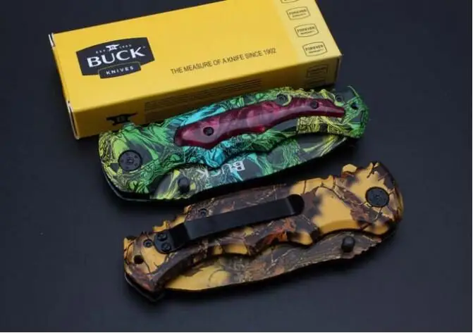 Новые охотничьи ножи из США Buck Orange Blaze Camo многофункциональный швейцарский нож