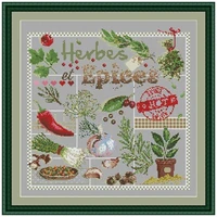 herbs and spices patterns counted cross stitch 11ct 14ct diy chinese cross stitch kits embroidery needlework sets home decor
