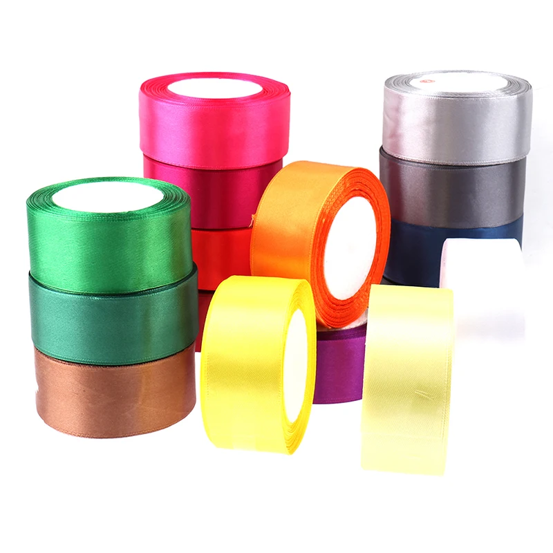 

4cm/25 yards/roll Fabric Satin Ribbon Gift Packing Christmas Decor DIY Artificial Silk Roses Supplies Ribbons