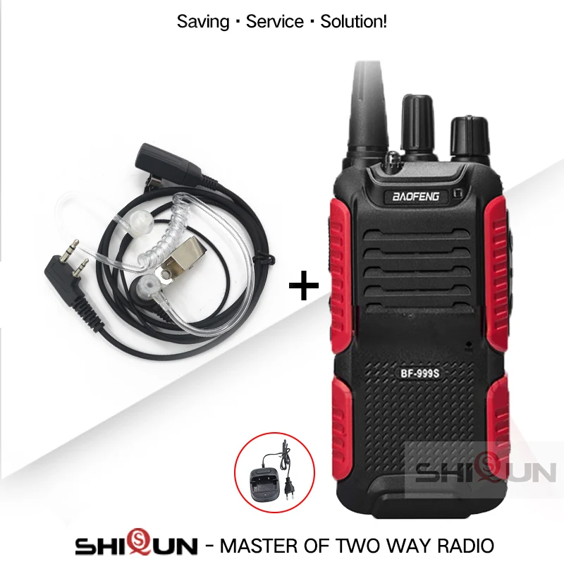 Add Air tube HD Горячая Baofeng bf-999s Plus Walkies Uhf band военный уровень двухстороннее радио 999S(2) для безопасности, отеля, ветчины BF999s обновление 888s 5W - Цвет: Add Air tube HD