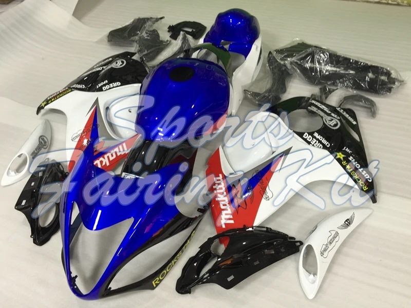 Пластиковые обтекатели для Suzuki GSXR1300 2008 2014 Белый Синий Красный обтекатель
