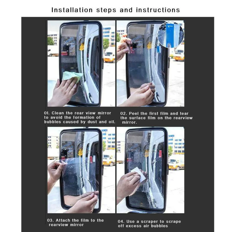 Анти-туман непромокаемая пленка грузовик зеркало заднего вида Защитная