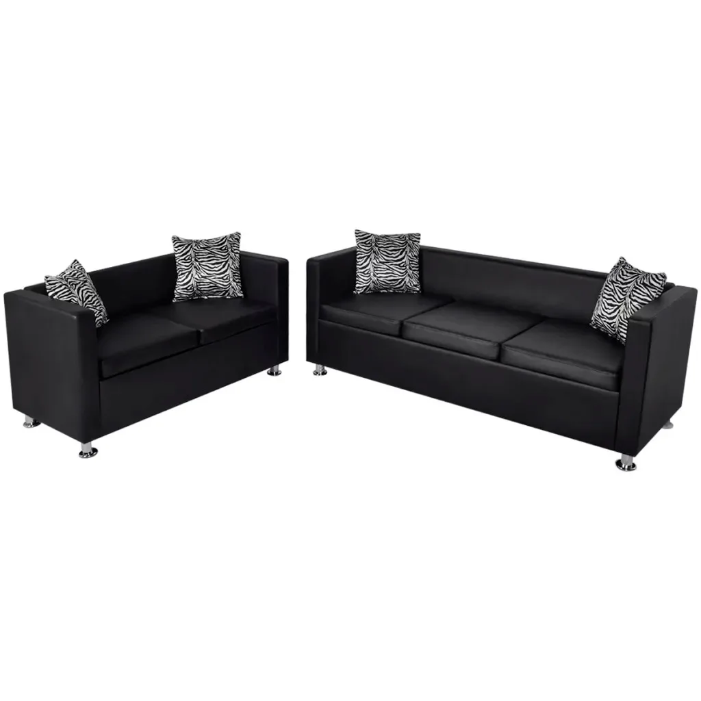 Диван из синтетической кожи 3 места и 2 170x62 5x63 см 120x62 | Мебель