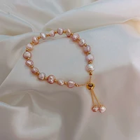 ins fashion design decoration baroque freshwater pearl best friend hand string net red sister bracelet
