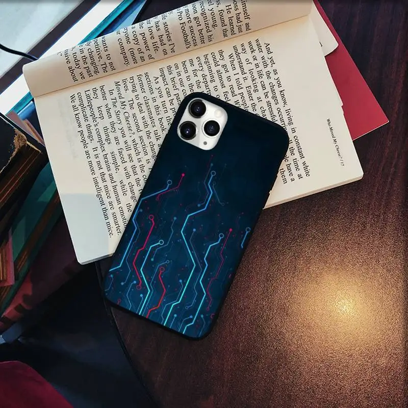 

Fashion Electronic Technology Phone Case for iPhone 11 12 pro XS MAX 8 7 6 6S Plus X 5S SE 2020 XR Soft silicone