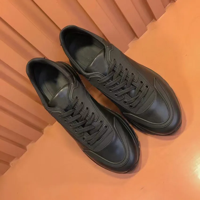 

Hot sale New men's Genuine Leather luxury Fashion classic Lace-up casual shoes sports shoes running shoes Sneakers
