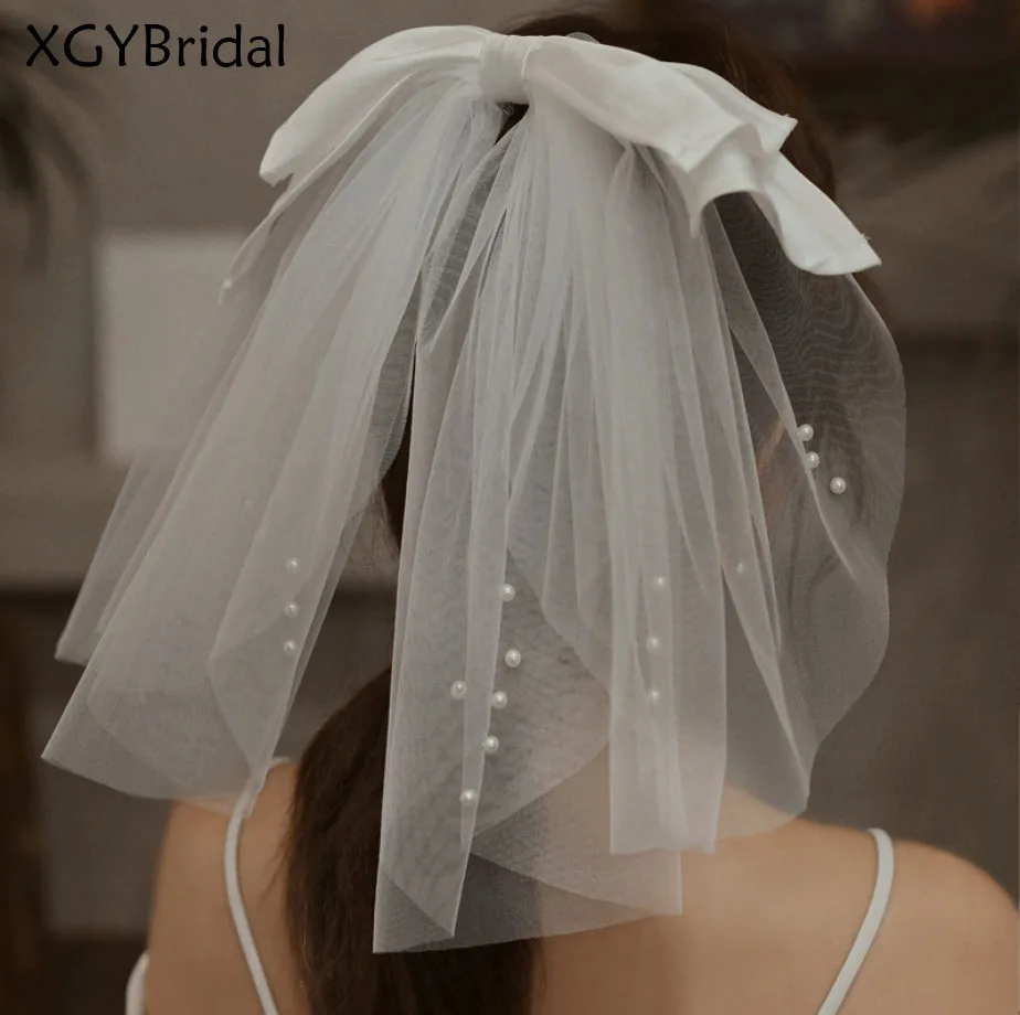 

Свадебные Головные уборы новый атласный бант Фата невесты Свадебные аксессуары Casamento Accesorios Para Бода