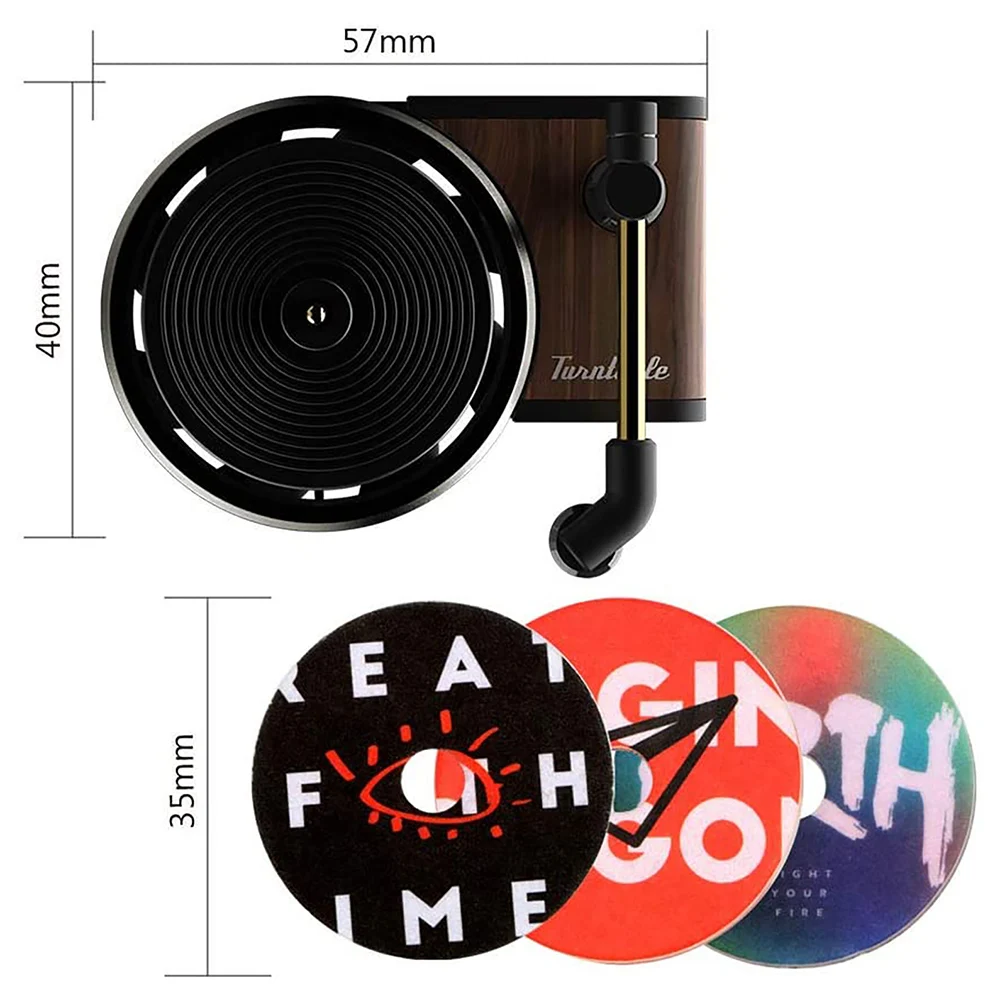

Car Air Freshener Record Player Perfume Nostalgic Retro Gramophone Ornaments Little Trees Fragrance Interior Decoration for Cars