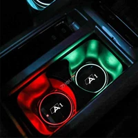 car accessories luminous cup coaster holder 7 colorful usb led atmosphere light for audi a1 sportback 8xa 8xf 8x1 8xk gba