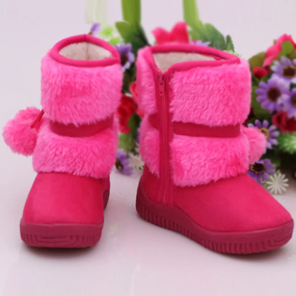 Toddler Kids Baby Shoes Children Boys Girls Solid Warm Outdoor Boots Children's shoes boots Hot Selling | Мать и ребенок