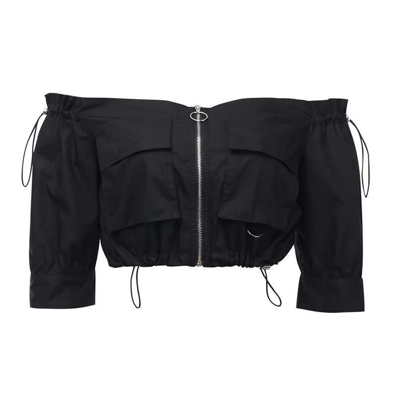 JIEZUOFANG Chicology готика Харадзюку в стиле панк с карманом жакет на молнии 2019 осень-зиму