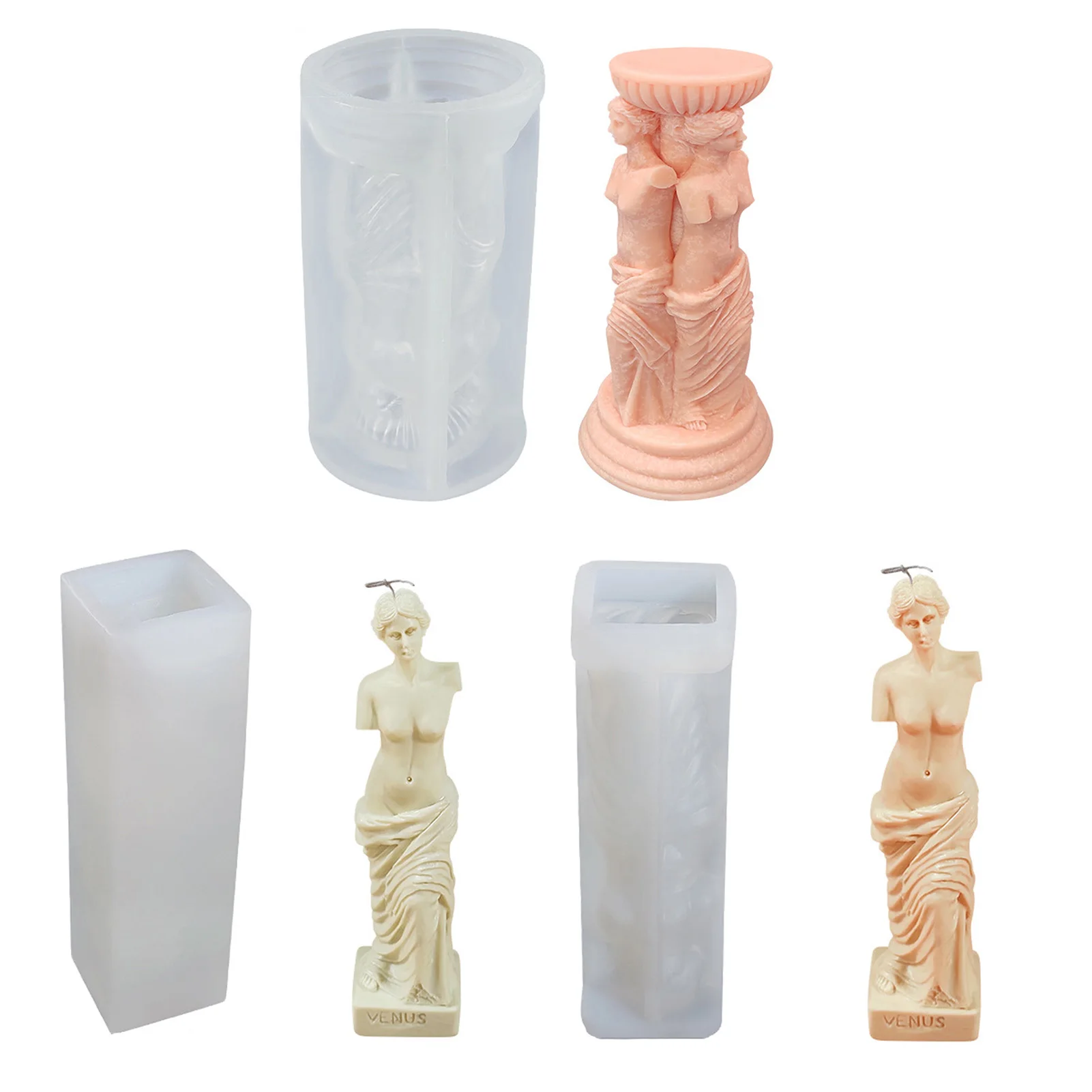 

3D Venus Goddess Candle Aromatherapy Silicone Mold Handmade DIY Chocolate Baking Mold Cake Decoration Accessories Tool