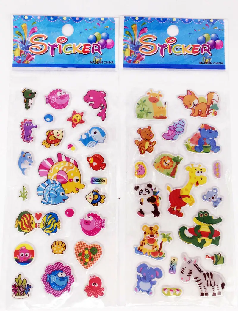 5 шт наклеек много животных мороженого Бабочка платье для вечеринки с цветочным