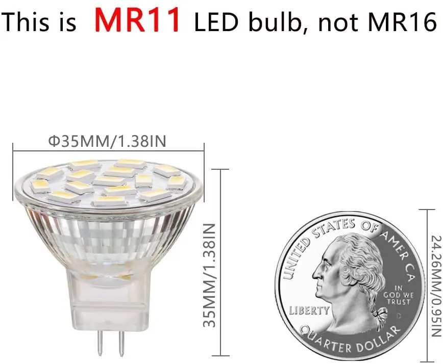 10 светодиодный т. светодиодные лампы 3 Вт MR11 GU4.0 20-25 эквивалент галогенных ламп GU4