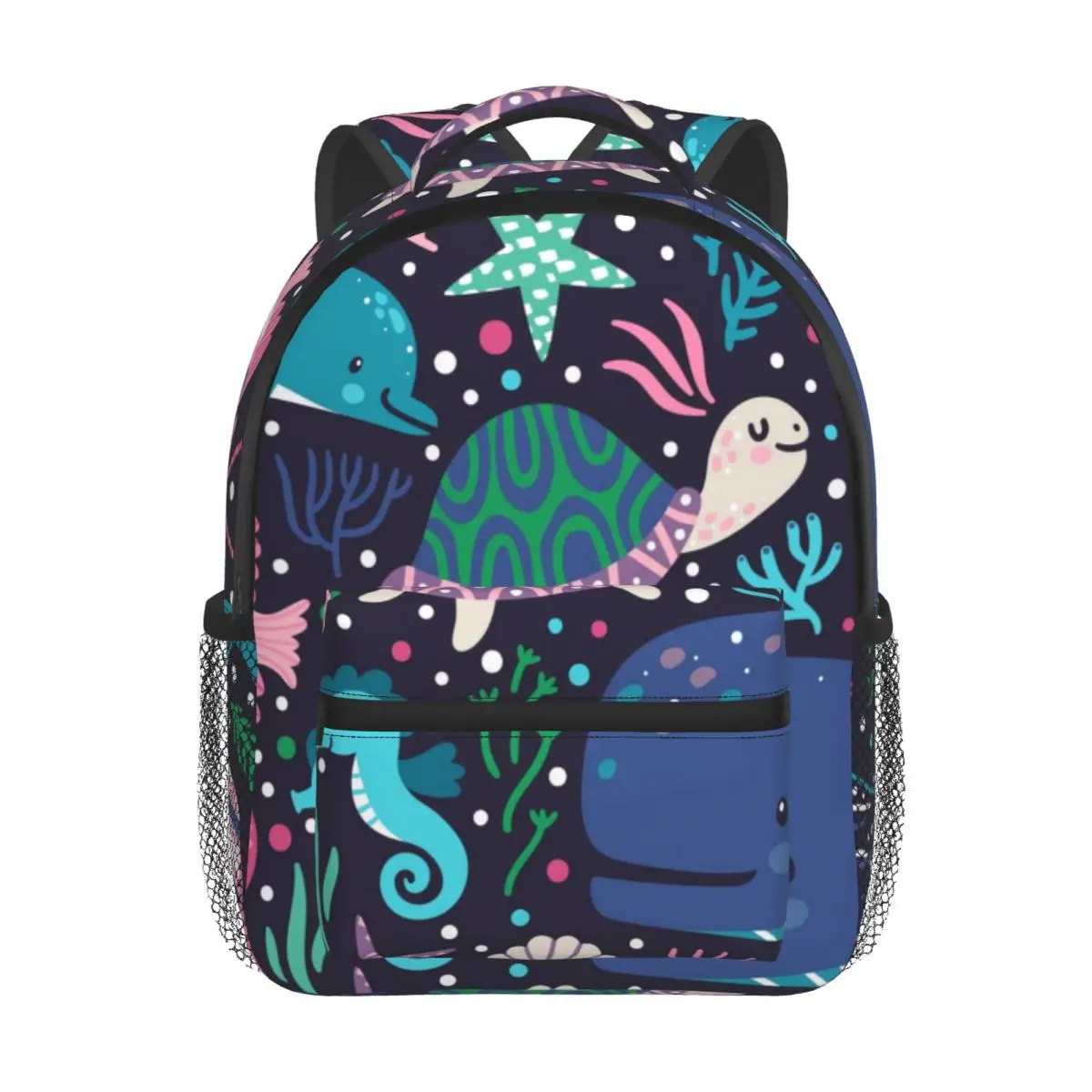 Underwater Animals Seaweed And Corals Cartoon Childish Print Baby Backpack Kindergarten Schoolbag Kids Children School Bag